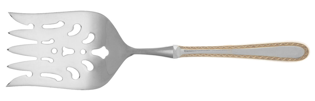 Golden Winslow (Sterling, 1850) Fish Serving Fork with Stainless Tines HC by Kirk Stieff-1