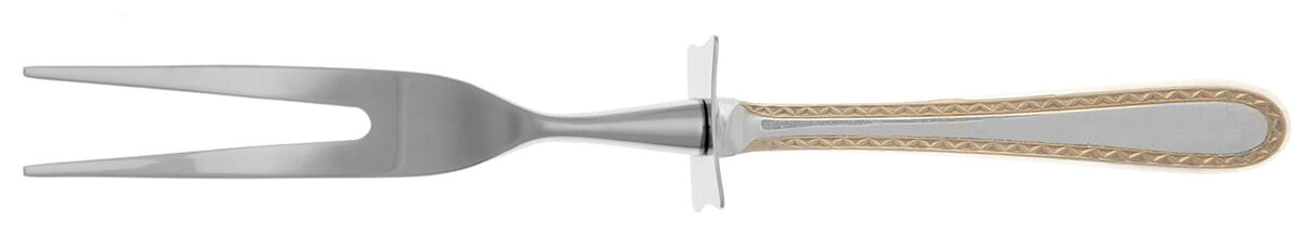 Golden Winslow (Sterling, 1850) Carving Fork Small with Stainless Prongs HC by Kirk Stieff-1