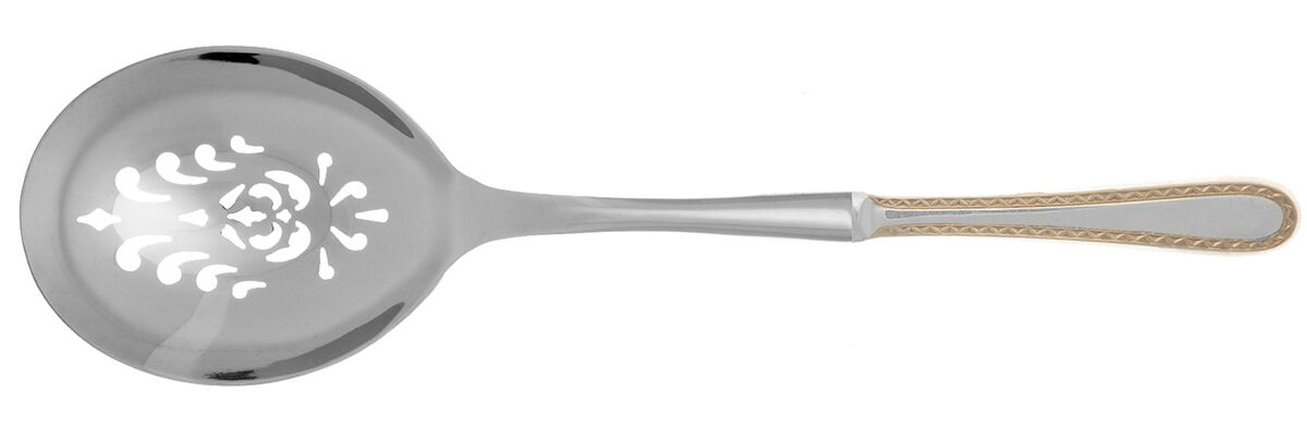 Golden Winslow (Sterling, 1850) Casserole Spoon with Pierced Stainless Bowl HC by Kirk Stieff-1