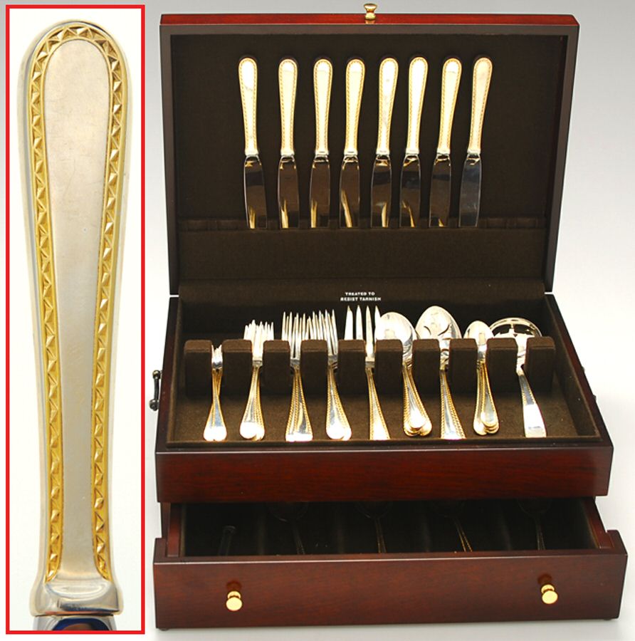 Golden Winslow (Sterling, 1850) 54 Piece Set by Kirk Stieff-1