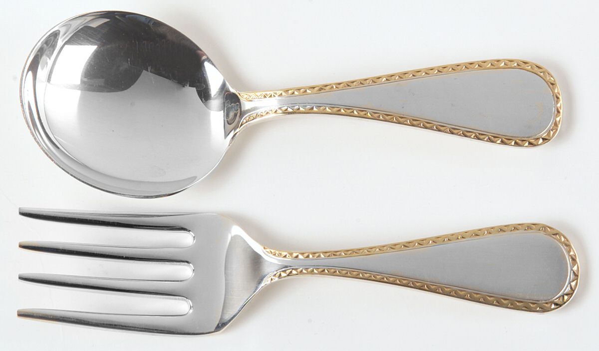 Golden Winslow (Sterling, 1850) 2 Pc Baby Set (BF, BS) by Kirk Stieff-1