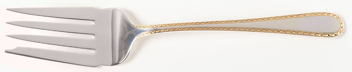 Golden Winslow (Sterling, 1850) Medium Solid Cold Meat Serving Fork by Kirk Stieff-1