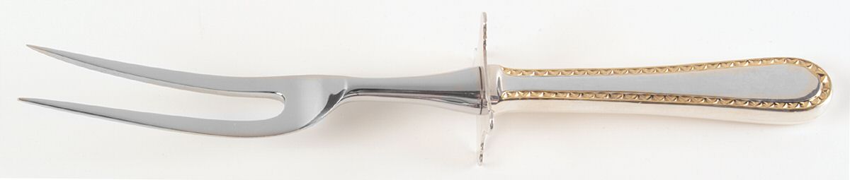 Golden Winslow (Sterling, 1850) Large Stainless-Prong Roast Carving Fork by Kirk Stieff-1