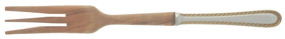 Golden Winslow (Sterling, 1850) Salad Serving Fork with Wooden Prongs by Kirk Stieff-1