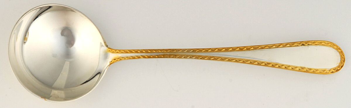Golden Winslow (Sterling, 1850) Round Bowl Soup Spoon (Bouillon) by Kirk Stieff-1