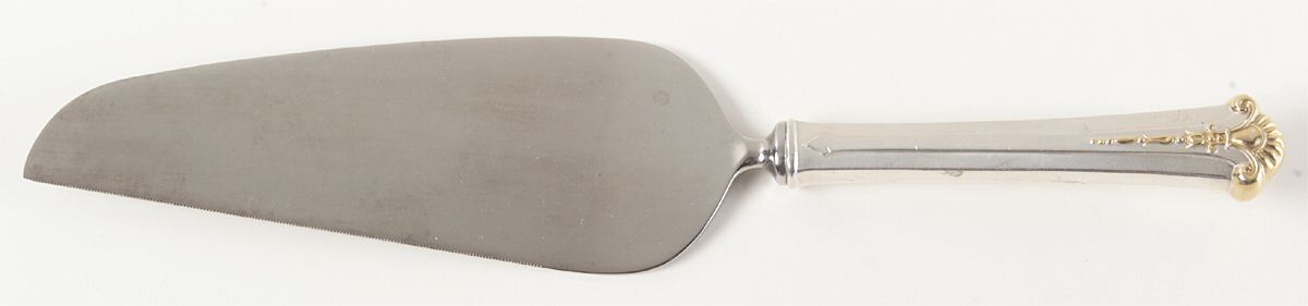 Golden Severn-Worthington (Sterling, 1990) Pie & Cake Server with Stainless Blade by Kirk Stieff-1