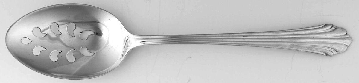 Homewood (Sterling, 1938, No Monograms) Pierced Tablespoon (Serving Spoon) CM by Kirk Stieff-1