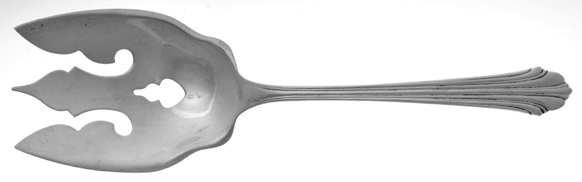 Homewood (Sterling, 1938, No Monograms) Solid Salad Serving Fork by Kirk Stieff-1