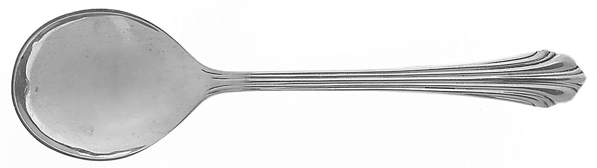 Homewood (Sterling, 1938, No Monograms) Round Bowl Soup Spoon (Cream Soup) by Kirk Stieff-1