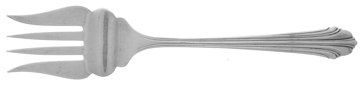 Homewood (Sterling, 1938, No Monograms) Small Solid Cold Meat Serving Fork by Kirk Stieff-1