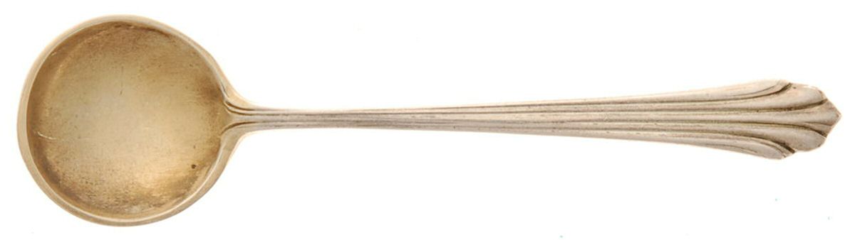 Homewood (Sterling, 1938, No Monograms) Individual Salt Spoon by Kirk Stieff-1