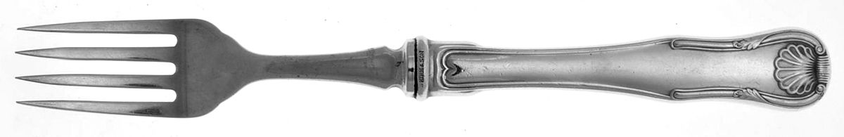 King (Sterling, 1825) Individual Fish Fork Hollow Handle Ind. Strl Tines by Kirk Stieff-1