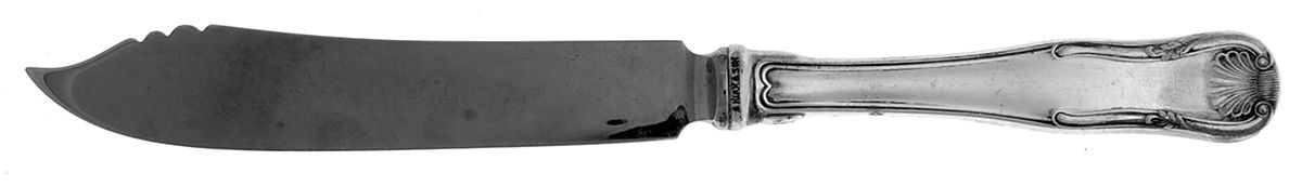 King (Sterling, 1825) Individual Fish Knife with Stainless Blade by Kirk Stieff-1