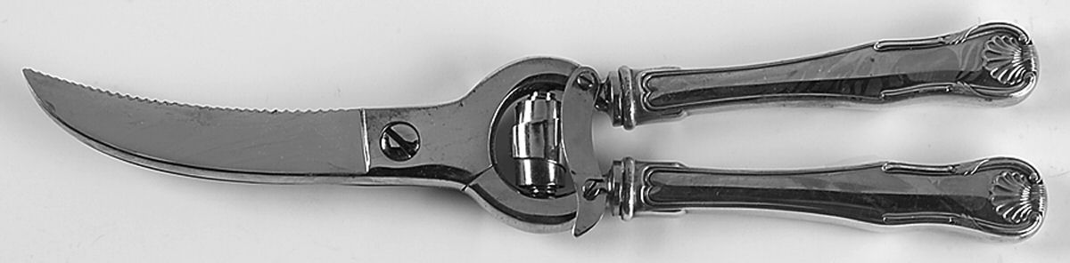 King (Sterling, 1825) Poultry Shears with Stainless Blades by Kirk Stieff-1