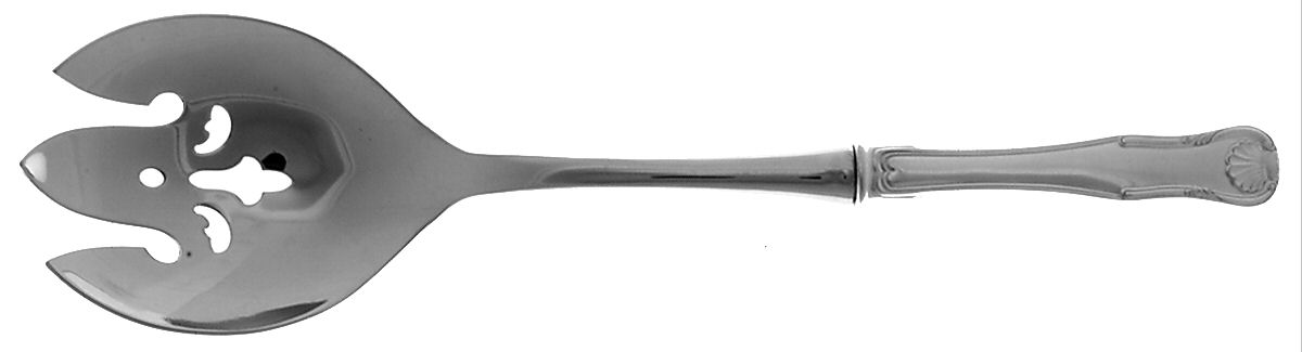 King (Sterling, 1825) Salad Serving Fork with Stainless Prongs by Kirk Stieff-1