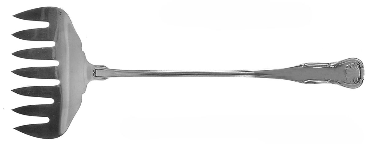 King (Sterling, 1825) Bacon Fork (All Solid Piece) by Kirk Stieff-1