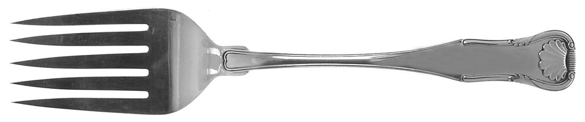 King (Sterling, 1825) Solid Salad Serving Fork by Kirk Stieff-1