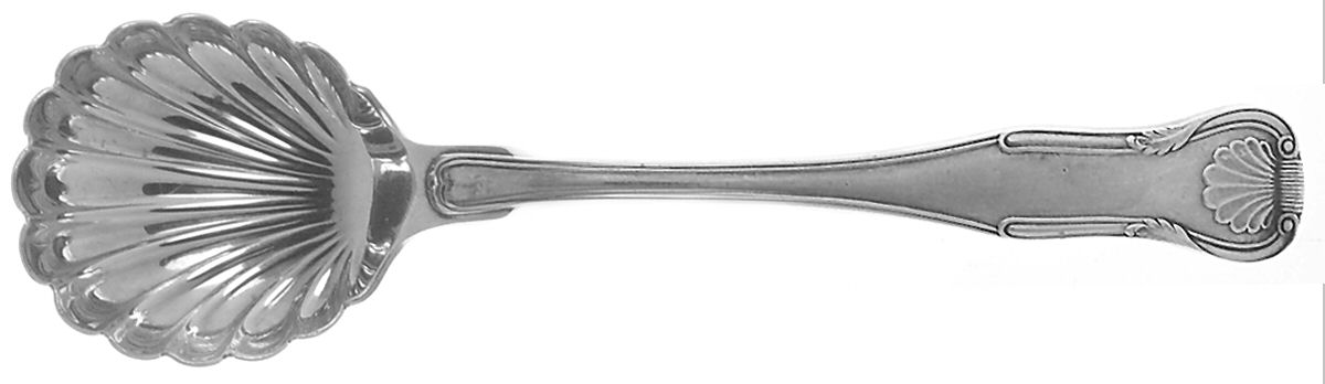 King (Sterling, 1825) Sugar Shell Spoon by Kirk Stieff-1