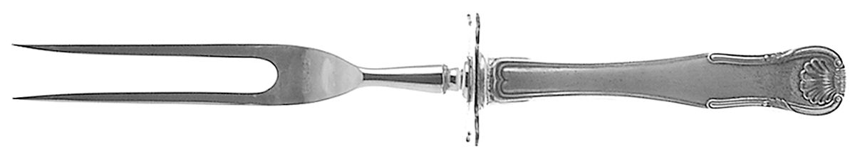 King (Sterling, 1825) Small Steak Carving Fork with Stainless Prongs by Kirk Stieff-1