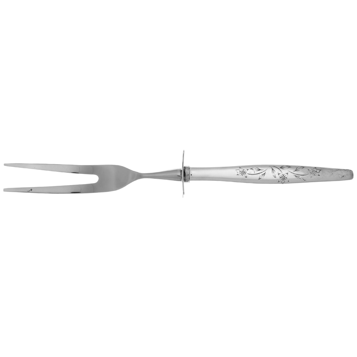 Kingsley (Sterling, 1959) Small Steak Carving Fork with Stainless Prongs by Kirk Stieff-1
