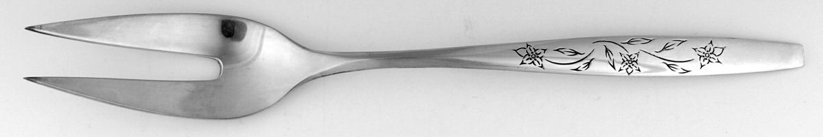 Kingsley (Sterling, 1959) Medium Solid Cold Meat Serving Fork by Kirk Stieff-1