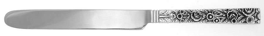 Repousse (Sterling, Coin, 1830) Coin Silver Solid Blunt Knife by Kirk Stieff-1