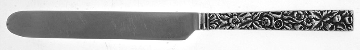 Repousse (Sterling, Coin, 1830) Coin Silver Dessert/Tea Knife by Kirk Stieff-1
