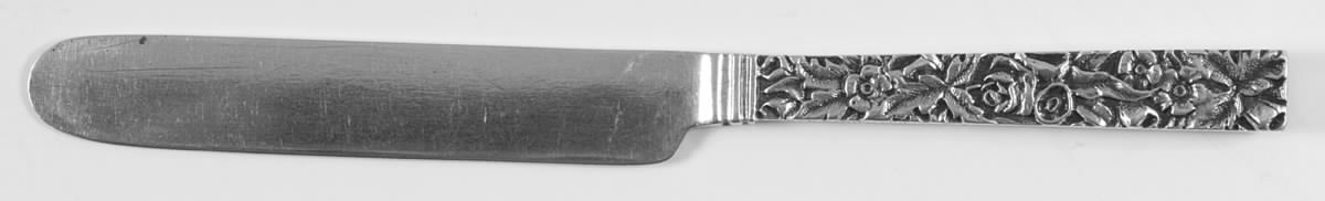 Repousse (Sterling, 1828) Individual Solid Fruit Knife w/Square Tip by Kirk Stieff-1