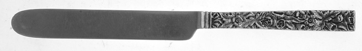Repousse (Sterling, 1828) Solid Dessert/Tea Knife w/Square Tip by Kirk Stieff-1
