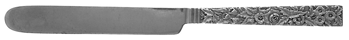 Repousse (Sterling, 1828) Blunt Solid Knife w/Square Tip by Kirk Stieff-1