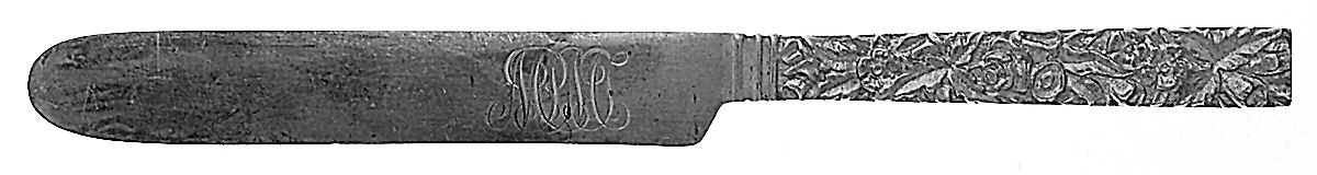 Repousse (Sterling, 1828) Tea Knife Solid Piece w/Square Tip by Kirk Stieff-1