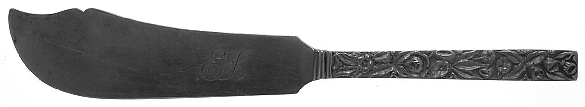Repousse (Sterling, 1828) Individual Solid Fish Knife w/Square Tip by Kirk Stieff-1