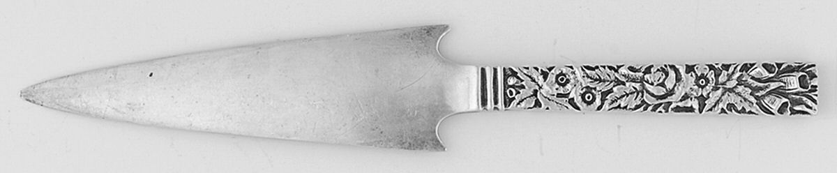 Repousse (Sterling, 1828) Medium Paper Cutter Solid Piece with Square Tip by Kirk Stieff-1