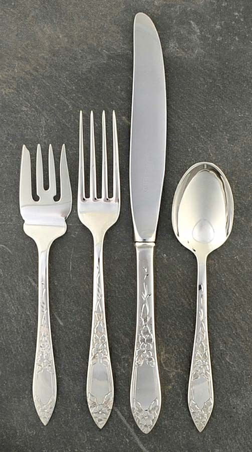 Lady Claire-Hand Engraved (Sterling, 1925) 4 Piece Place Size Setting by Kirk Stieff-1