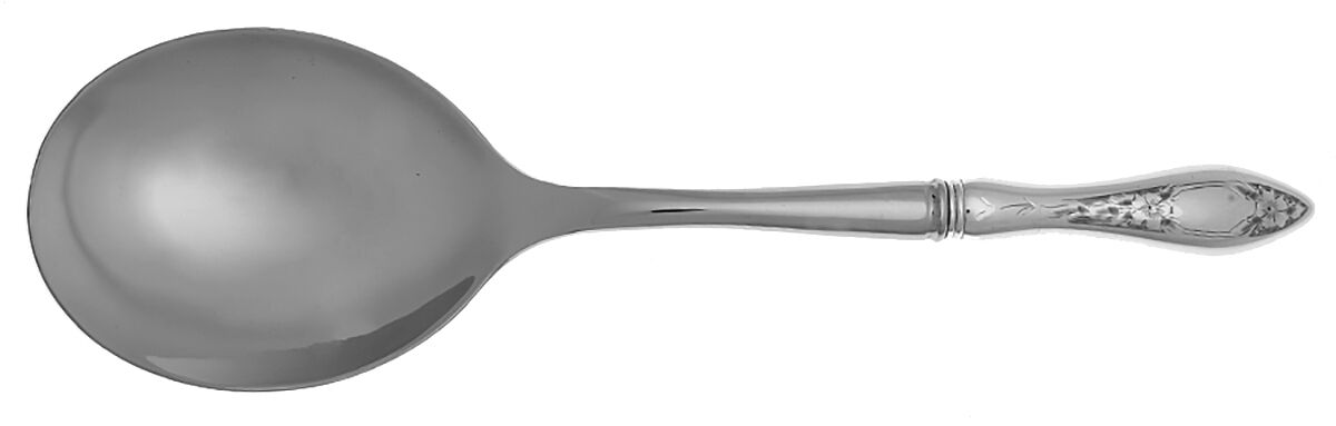 Lady Claire-Hand Engraved (Sterling, 1925) Casserole Spoon with Smooth Stainless Bowl HC by Kirk Stieff-1