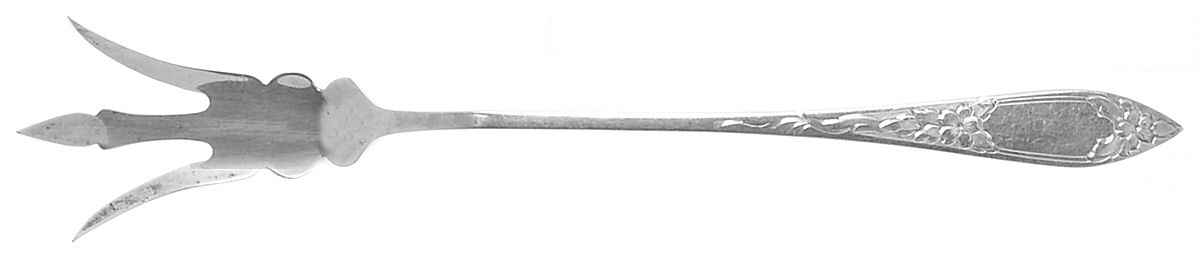 Lady Claire-Hand Engraved (Sterling, 1925) Large Lettuce Serving Fork by Kirk Stieff-1