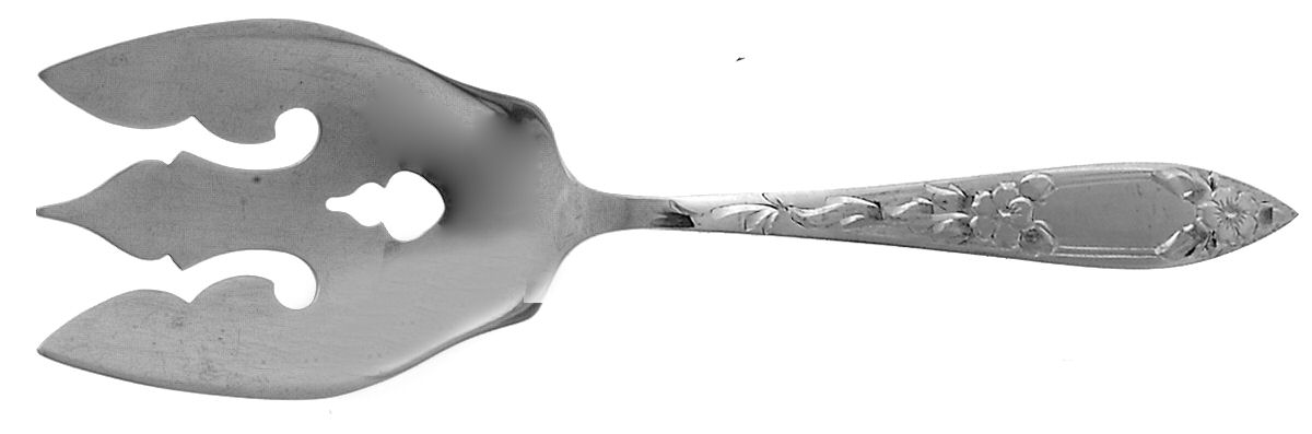 Lady Claire-Hand Engraved (Sterling, 1925) Small Solid Serving Fork by Kirk Stieff-1