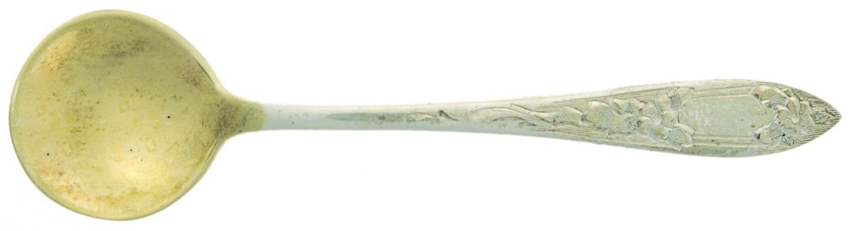 Lady Claire-Hand Engraved (Sterling, 1925) Individual Salt Spoon by Kirk Stieff-1