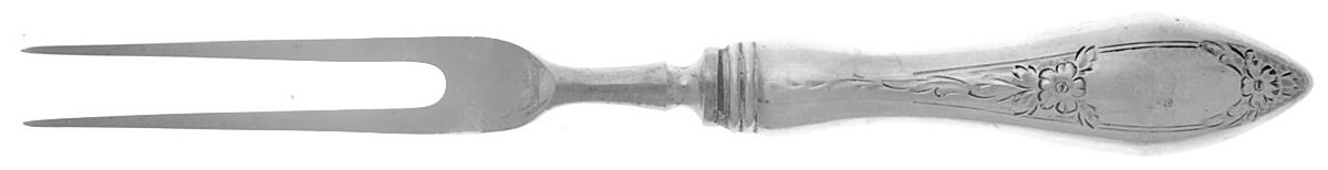 Lady Claire-Hand Engraved (Sterling, 1925) Small Steak Carving Fork with Stainless Prongs by Kirk Stieff-1