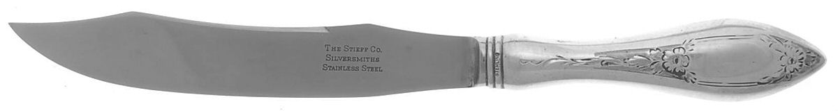 Lady Claire-Hand Engraved (Sterling, 1925) Small Steak Carving Knife with Stainless Blade by Kirk Stieff-1