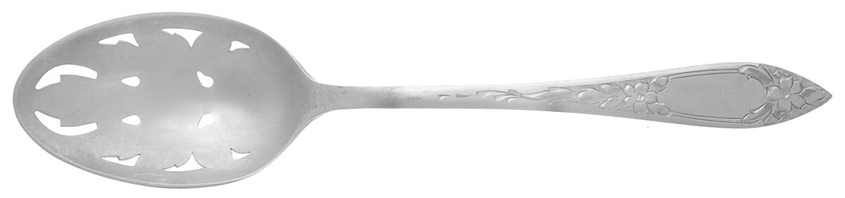 Lady Claire-Hand Engraved (Sterling, 1925) Pierced Tablespoon (Serving Spoon) by Kirk Stieff-1