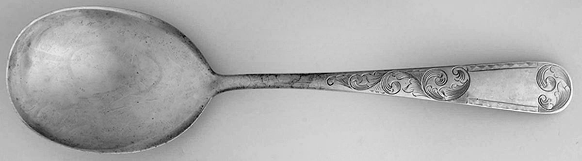 Mayflower (Sterling, 1846) Solid Salad Serving Spoon by Kirk Stieff-1