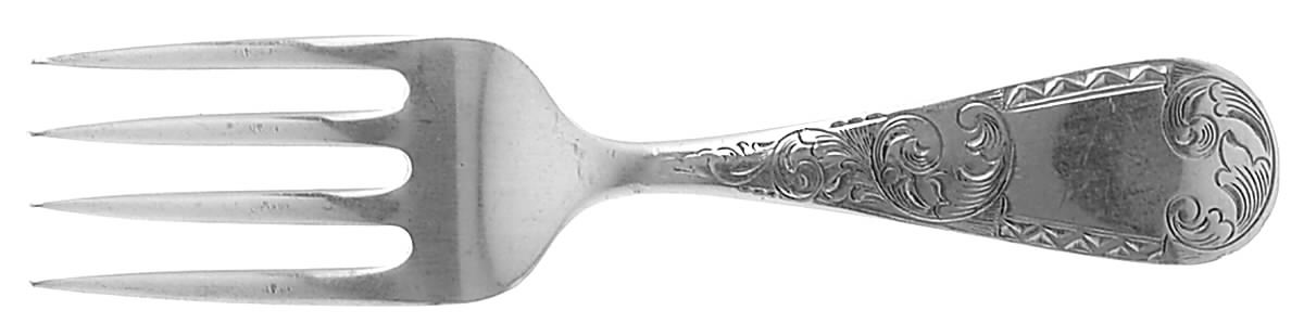 Mayflower (Sterling, 1846) Small Baby Fork by Kirk Stieff-1