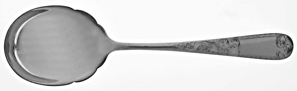 Mayflower (Sterling, 1846) Small Solid Berry/Casserole Spoon by Kirk Stieff-1