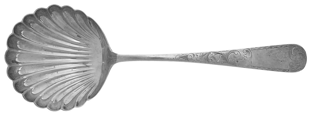 Mayflower (Sterling, 1846) Large Solid Shell Berry/Casserole Spoon by Kirk Stieff-1