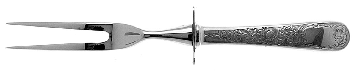 Mayflower (Sterling, 1846) Small Steak Carving Fork with Stainless Prongs by Kirk Stieff-1