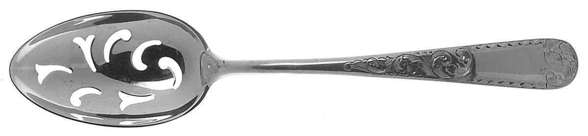 Mayflower (Sterling, 1846) Pierced Tablespoon (Serving Spoon) by Kirk Stieff-1