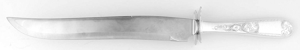 Mayflower (Sterling, 1846) Large Carving/Roast Knife StnlBl w/Sterling Guard by Kirk Stieff-1