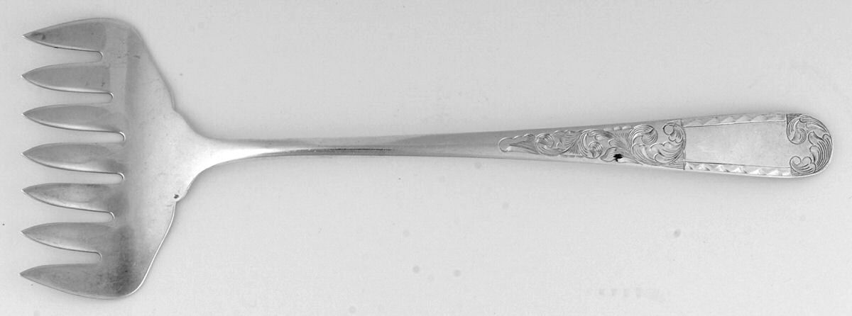Mayflower (Sterling, 1846) Bacon Fork (All Solid Piece) by Kirk Stieff-1