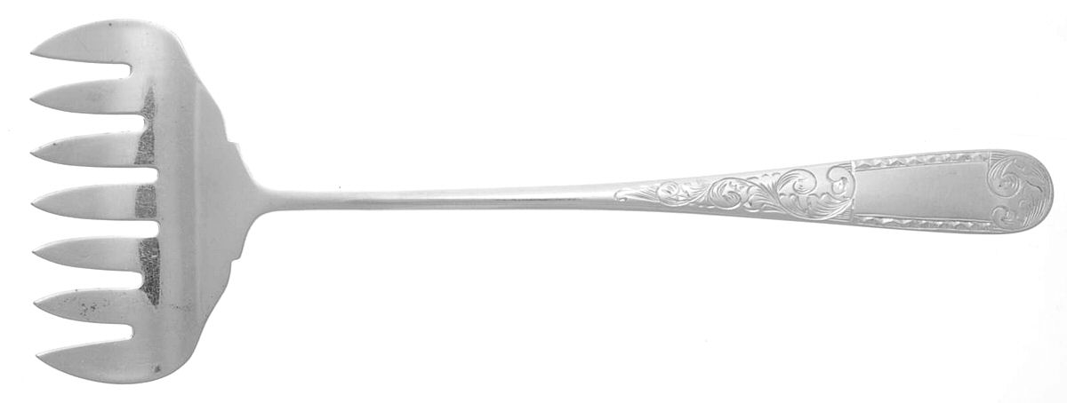 Mayflower (Sterling, 1846) Bacon Fork (All Solid Piece) by Kirk Stieff-1